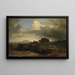 Tempête dans la campagne romaine - Johann Wilhelm Schirmer — inramlat konstverk på väggen