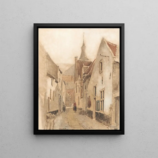 Johannes Bosboom - Gezicht in de Ridderstraat te Hattem.webp