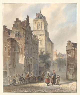 Johannes Bosboom - Gezicht op het stadhuis van Delft.webp
