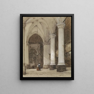 Johannes Bosboom - Southern aisle of the Great Church at The Hague.webp