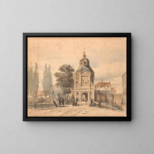 Porte des Wittevrouwen à Utrecht - Johannes Bosboom — inramlat konstverk på väggen