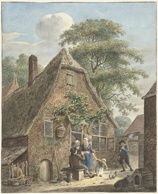 Johannes Christiaan Janson - Gezin voor een boerenwoning.webp