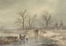 vinterlandskap - Johannes Franciscus Hoppenbrouwers — vy av konstverket