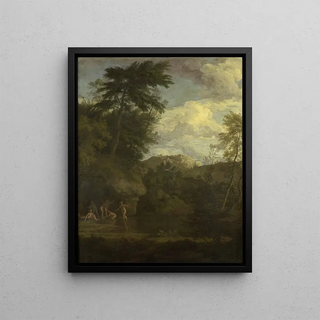 Johannes Glauber - Arcadian Landscape with Diana Bathing.webp