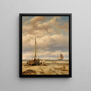 Johannes Hermanus Barend Koekkoek - Unloading the Catch.webp