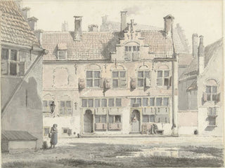 Hus i Amersfoort - Johannes Jelgerhuis — vy av konstverket