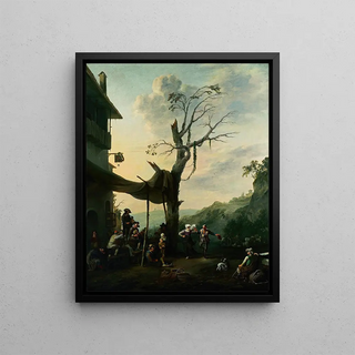 Johannes Lingelbach - Peasants dancing the Tarantella.webp
