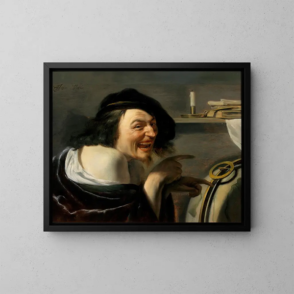 Démocrite - Johannes Paulus Moreelse — inramlat konstverk på väggen