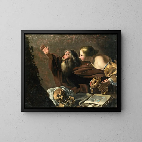 Vanité - Johannes Paulus Moreelse — inramlat konstverk på väggen