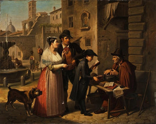 Johannes Riepenhausen - A SecondHand Bookseller In A Roman Street.webp