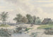 Landskapsbild med liten bro och figurer framför en gård - Johannes Warnardus Bilders — vy av konstverket