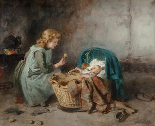 Johannes Weiland - Playing with the baby.webp
