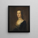 Portrait de Miss Hamilton - John Astley — inramlat konstverk på väggen