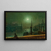 På Clyde, Glasgow - John Atkinson Grimshaw — inramlat konstverk på väggen