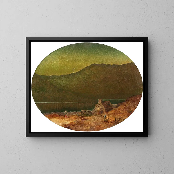 Le Croissant - John Atkinson Grimshaw — inramlat konstverk på väggen