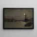 Le Bassin et le pont de Londres la nuit - John Atkinson Grimshaw — inramlat konstverk på väggen