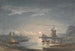 Clair de lune sur la rivière près de Bruges - John Berney Crome — vy av konstverket