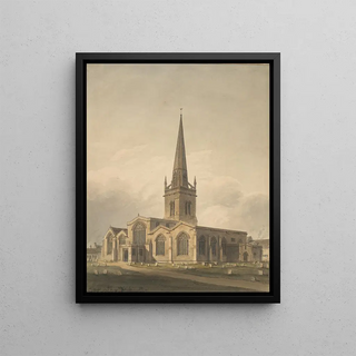 John Buckler - SW view of St Helens Church Abingdon Berkshire.webp