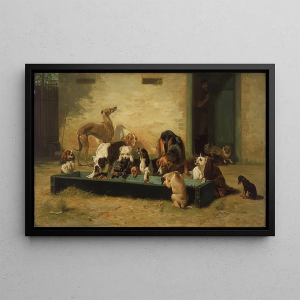 John Charles Dollman - Table dHote at a Dogs Home.webp