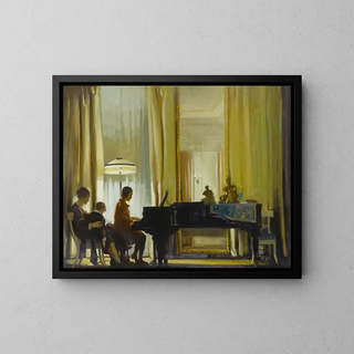 Le salon de récital de la maison de ville - John Christen Johansen — inramlat konstverk på väggen