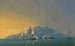 den 18-kanons segelfartyget HMS Stork som angriper den franska brigantinen Cygne och två segelfartyg som ligger för ankar utanför Pearl Rock, Martinique, den 12 december 1808 - John Christian Schetky — vy av konstverket