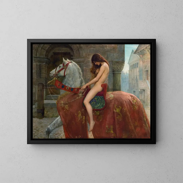 Lady Godiva - John Collier — inramlat konstverk på väggen