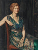 porträtt av en dam som man tror är fru Geoffrey Pynam de Guildford - John Collier — vy av konstverket