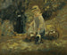 En pojke med en leksaksvagn - John Constable — vy av konstverket