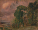 En vy i Hampstead under stormigt väder - John Constable — vy av konstverket