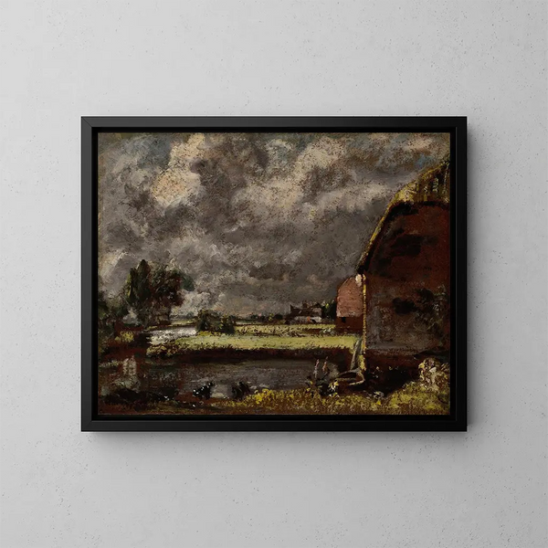 En vy över floden Stour - John Constable — inramlat konstverk på väggen