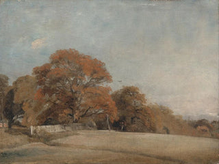 en höstlandskap i East Bergholt - John Constable — vy av konstverket