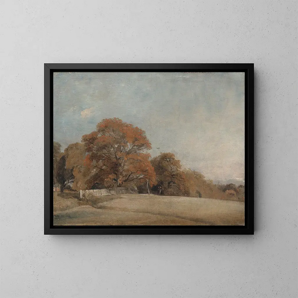 en höstlandskap i East Bergholt - John Constable — inramlat konstverk på väggen