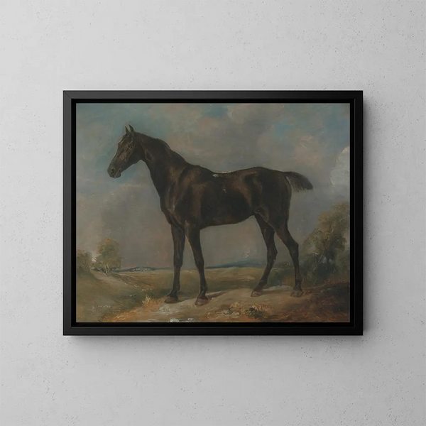 Le cheval noir de Constable - John Constable — inramlat konstverk på väggen