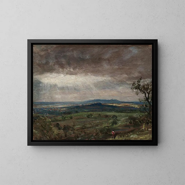 Vue de Hampstead Heath vers Harrow - John Constable — inramlat konstverk på väggen