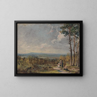 Hampstead Heath sett mot Harrow - John Constable — inramlat konstverk på väggen