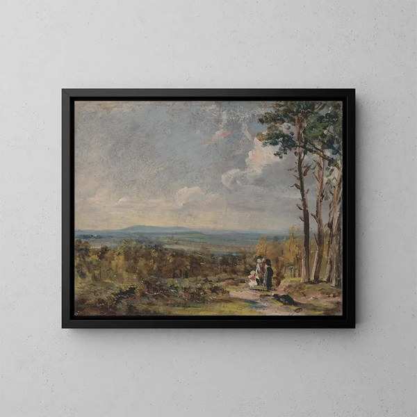 Hampstead Heath sett mot Harrow - John Constable — inramlat konstverk på väggen