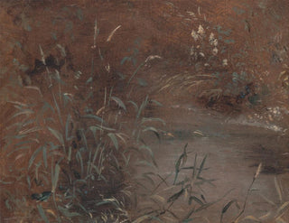 Broussailles nära en damm - John Constable — vy av konstverket