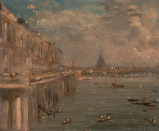 Terrasse de Somerset House från Waterloo-bron - John Constable — vy av konstverket