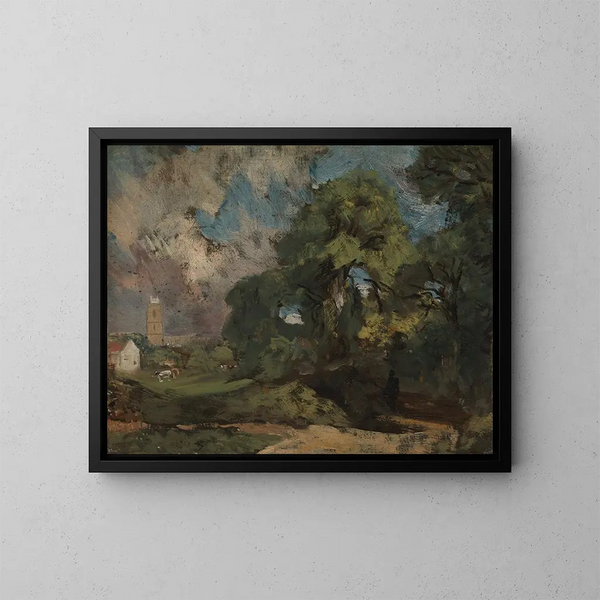 Stoke-by-Nayland - John Constable — inramlat konstverk på väggen
