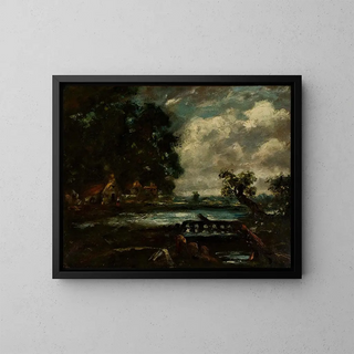 Studie för Hoppande häst - John Constable — inramlat konstverk på väggen