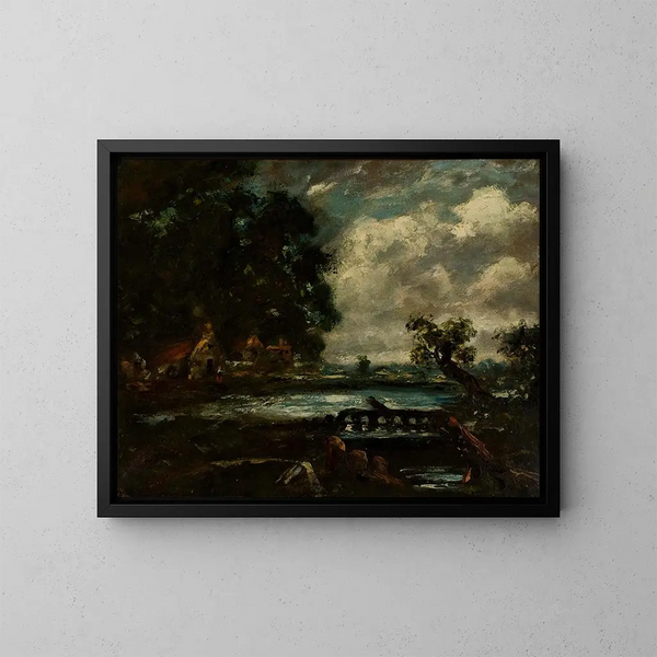 Studie för Hoppande häst - John Constable — inramlat konstverk på väggen