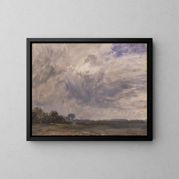 Studie av ett molnigt himmel - John Constable — inramlat konstverk på väggen