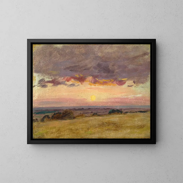 Sommarkväll med åskmoln - John Constable — inramlat konstverk på väggen