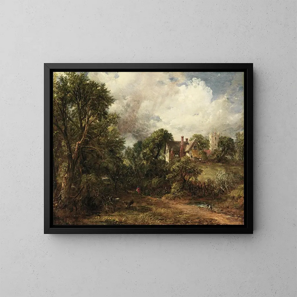 La ferme de Glebe - John Constable — inramlat konstverk på väggen