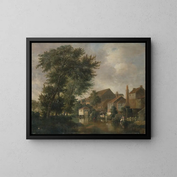 La rivière Wensum à Norwich - John Crome — inramlat konstverk på väggen