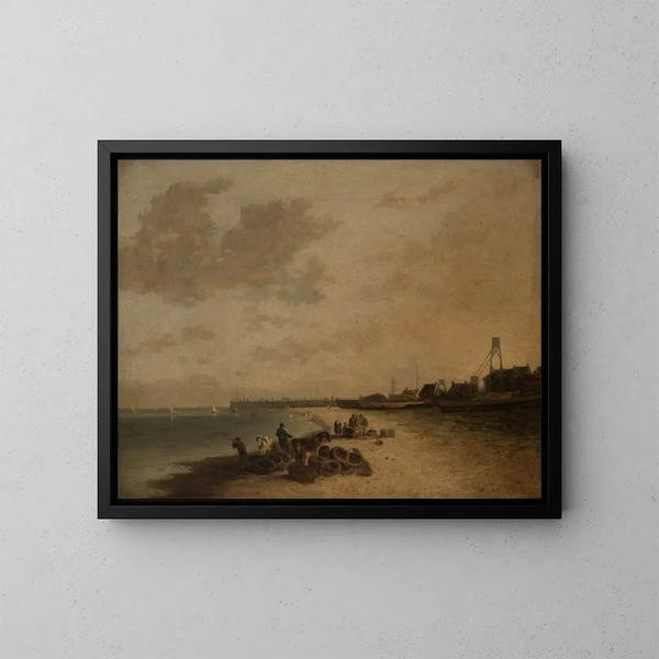 Plage de Yarmouth - John Crome — inramlat konstverk på väggen