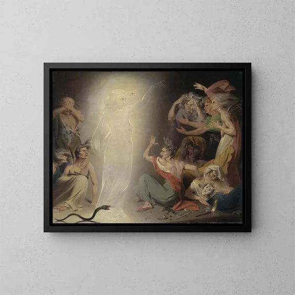 Le fantôme de Clytemnestre réveillant les Furies - John Downman — inramlat konstverk på väggen