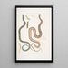 Bengalisnaken Coluber Bengalensis 47 Serpent losangé Coluber rectangulus - John Edward Gray — inramlat konstverk på väggen