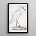 Héron blanc indien Ardea orientalis - John Edward Gray — inramlat konstverk på väggen