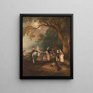 John Ferneley - Miss Catherine Herrick with her Nieces and Nephews the Five Elder Children of the Rev and Mrs Hen.webp